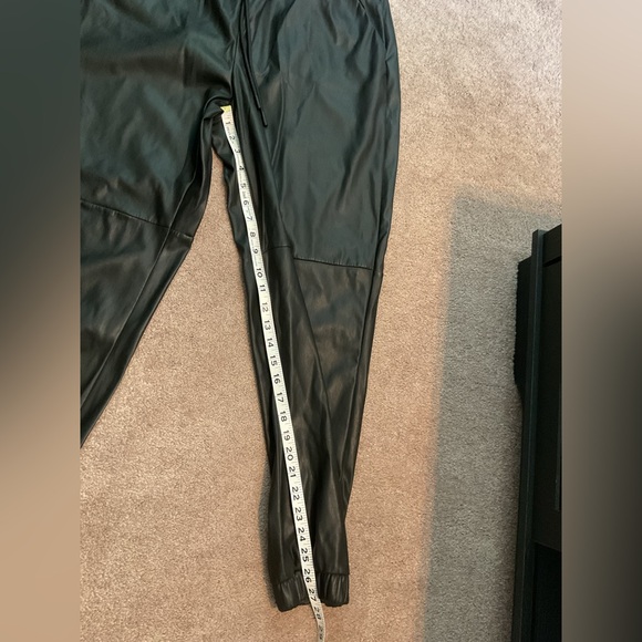 STYLUS Black Faux Leather Joggers - Picture 4 of 7